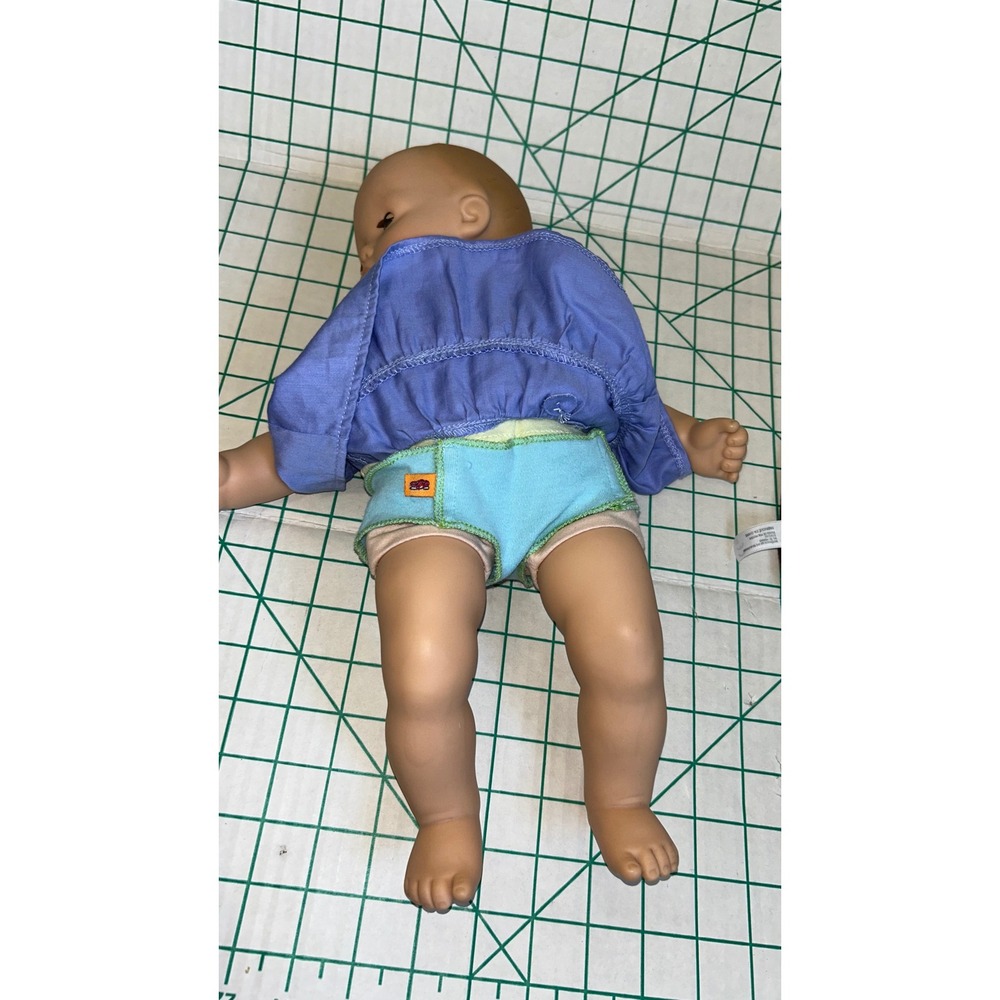 American Girl Bitty Baby Doll 15 inch As-Is Purple Dress Puppy Lovey Blanket - Picture 4 of 10